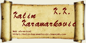 Kalin Karamarković vizit kartica